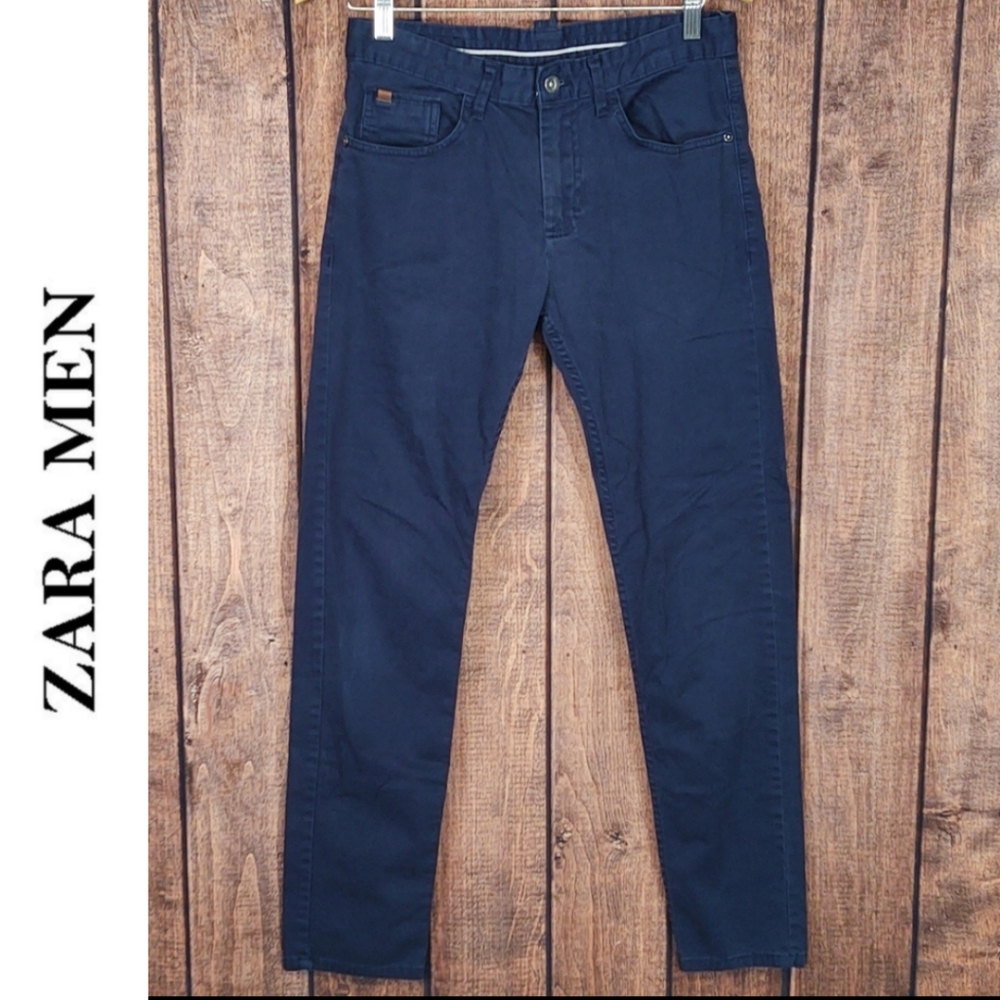 30x30 Zara Men's Blue Slim Fit Stretch Twill Jeans Like New